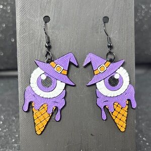 Eyeball Witch Ice Cream Cone‎ Earrings 👁️🍦🧙‍♀️✨